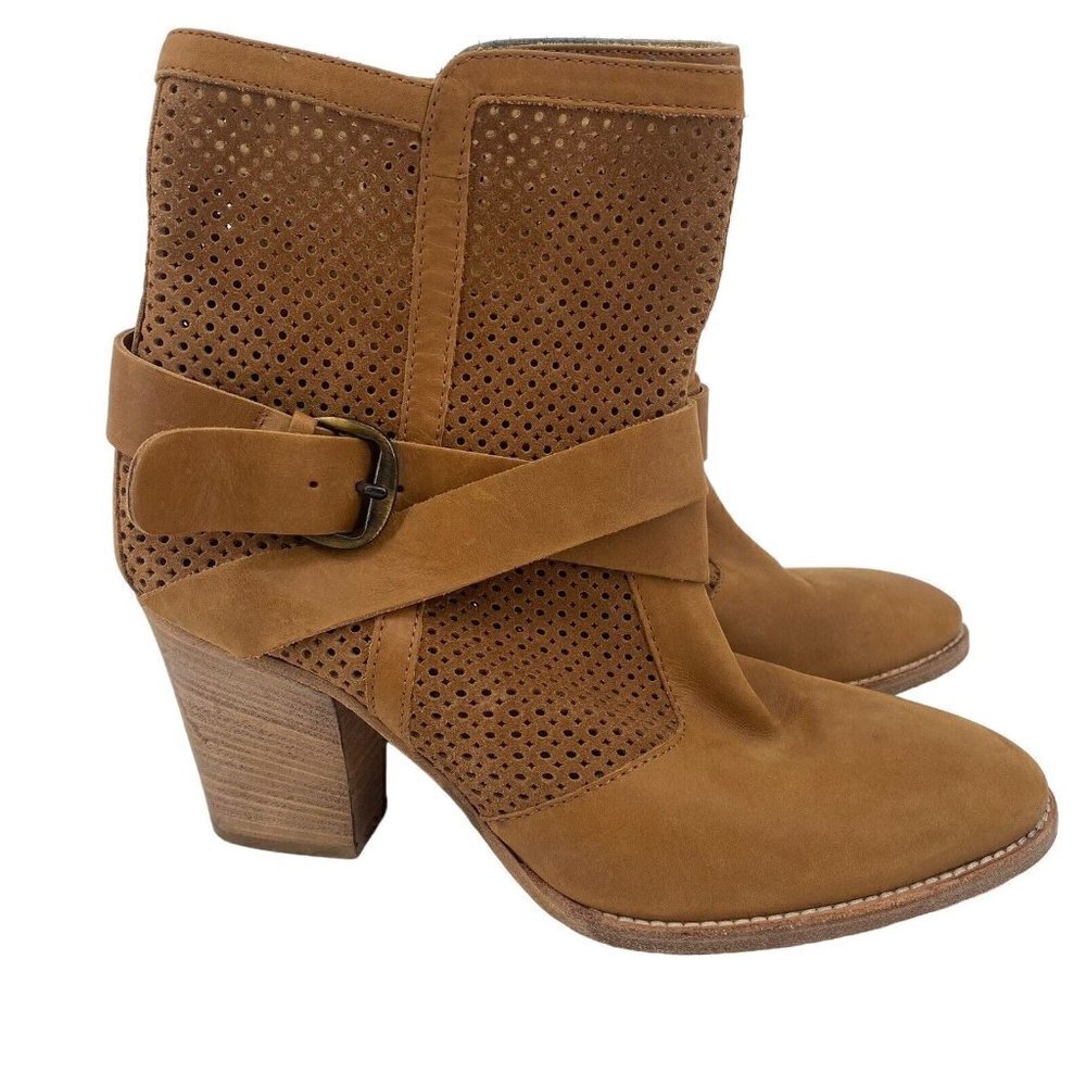 Aquatalia Women’s Size 10 Brown Leather Boots Coastal Cowgirl Western Boho
